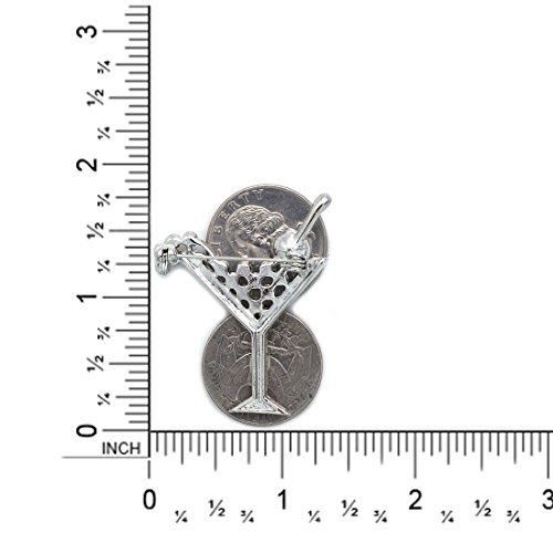 Cocojewelry P8PNK Cherry Martini Glass Cocktail Party Brooch Pin Women Jewelry thumb #1