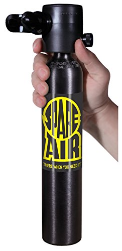 Spare Air Original Mini Scuba Tank - 3 cu ft Dive Cylinder - Made in USA-DOT Marked Tank with Holster, Leash, Refill Adapter
