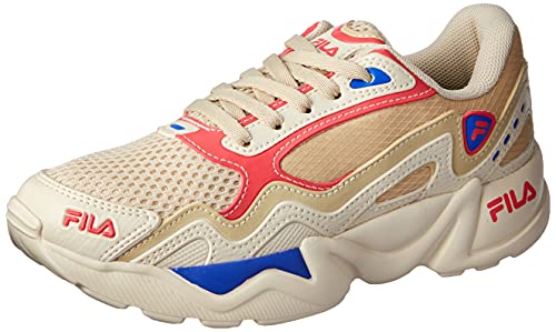 Tênis Fila Interceptor Feminino, Bege/Royal/Coral, 38