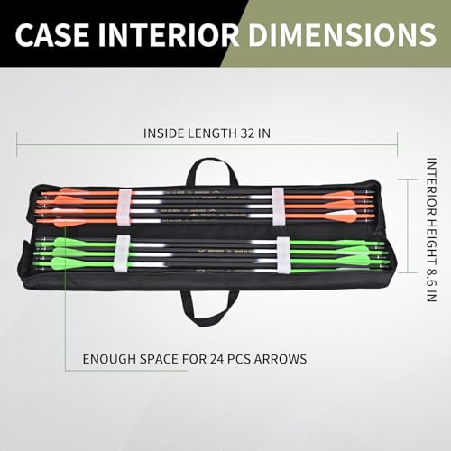 FENJANER Archery Case - 33" Portable Soft Compact Arrow Box, Durable Lightweight Storage Quiver, Outdoor Hunting & Target Shooting Bag - Image 4