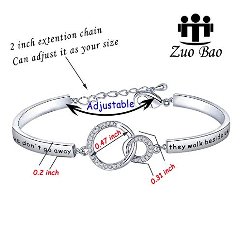 Zuo Bao Memorial Bracelet In Memory Of Dad Mom Sympathy Gift Those We Love Don't Go Away They Walk Beside Us Every Day Loss Jewelry for Her2