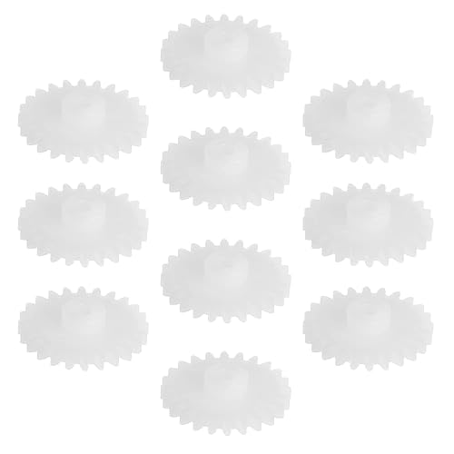 Miniatura 6 de Othmro Engranaje de plástico 24 dientes 0.5 módulo polea cinturón eje robot motor gusano corona mano DIY coche juguete kit Hobby 242A surtido