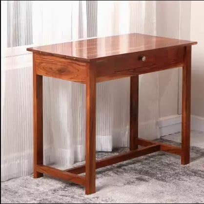 krishana Art Palace Sheesham Wood 1 Drawer Study Table for Home Writing Office Desk Computer Tables (Honey)