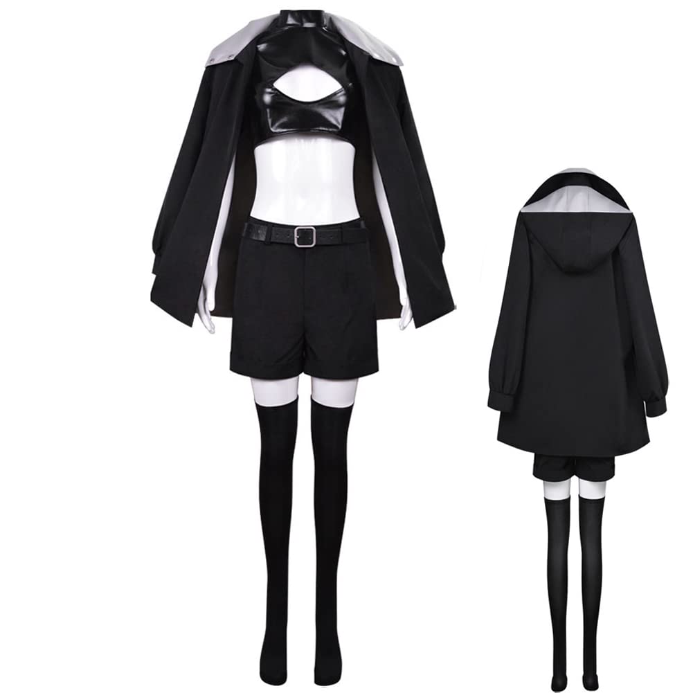 Call Of The Night Cosplay Costume Nanakusa Nazuna Costume Outfit Black Uniform Cloak Dress Halloween