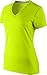 Nike Womens Legend V-Neck Dri-Fit Training Shirt-Volt-Small