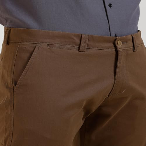 Image of BASICS Premium Cotton Stretch Formal Trousers for Men | Office Pants