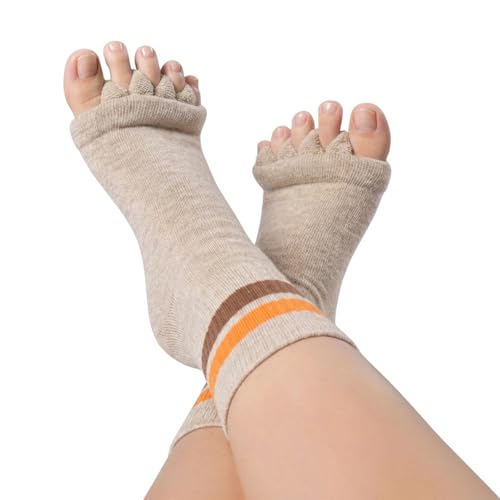 burning barefoot Toe Separator Socks Foot Alignment Sock for Health Care Pain Relief Bunion Corrector Yoga Massage Socks for Women/Men