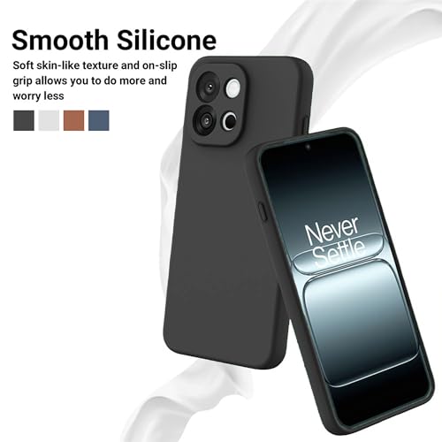 Image of FIRST MART Matte Silicone Back Cover for OnePlus 13s - Black