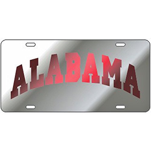 Alabama Crimson Tide Mirror Arched Alabama Laser Cut License Plate