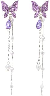 Purple Butterfly Earrings - Speak Now Outfits Taylor Butterfly Earrings, Taylor Earrings Eras Tour Earrings,Butterfly Earrings Dangle Speak Now Earrings Accessories,Butterfly Dangle Earrings