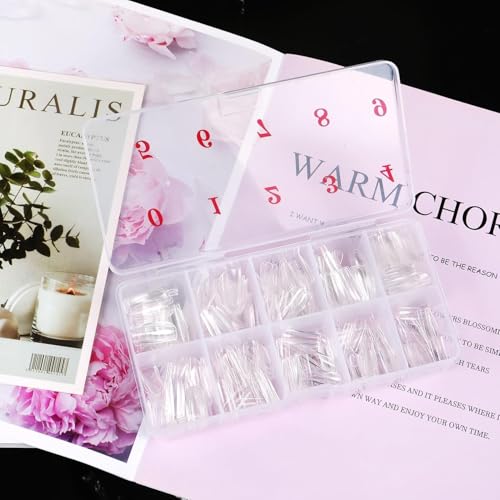 Image of 10 Grids Clear Plastic Bead Storage Containers，XOOBIU Nail Box Storage Case Container, Floral Pattern Flip Top Jewelry Boxes Organizers for Jewelry Making and Crafts，Beads Rings Earrings