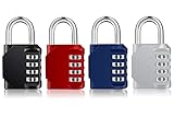 ZHEGE Combination Locker Lock, 4 Digit Outdoor Padlock for Gym, School, Gates, Doors, Fence, Hasps...
