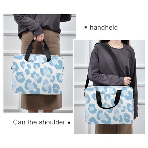 Maletín para portátil con estampado azul leopardo, 13-15.6 pulg miniatura 2