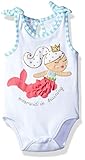 Mud Pie Baby Girls' One Piece Bodysuit Crawler, Mermaid, 6-9 Months
