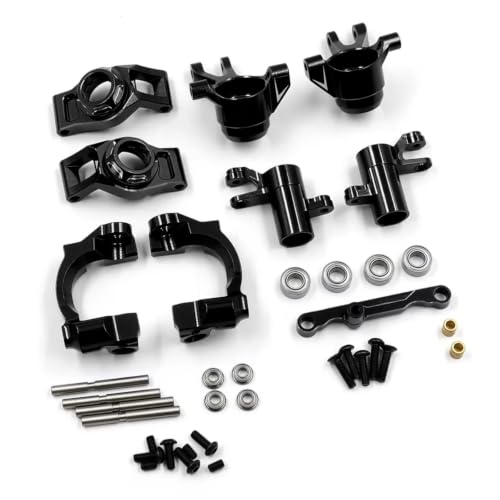 Moyeu C Direction Aluminium Traxxas Mini Maxx 1/10 - Kit de conversion robuste TRMX-S01DB Black