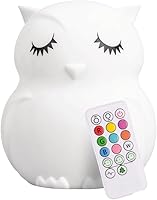Vista 21 de LumiPets Eggbert the Elephant - Luz nocturna blanda para niños Luz nocturna de silicona con toque, control remoto Luz recargable de animales que