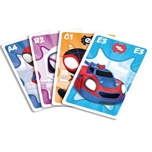 Cartamundi Shuffle - Marvel Spidey & Friends 4-in-1 - Kartenspiele für Kinder (Mau Mau, Quartett, Memo & Schnipp Schnapp)