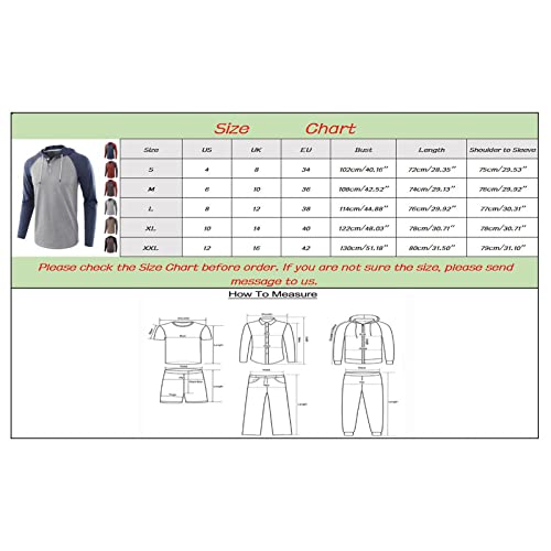 Camisas masculinas moda casual cor combinando mangas raglã cordão capuz manga longa camiseta blusa m