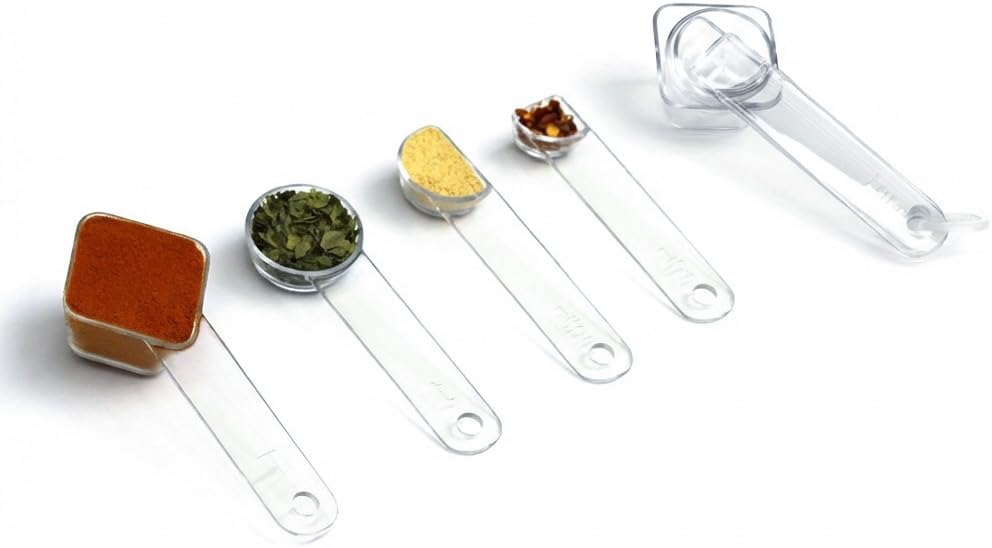 Visual Measuring Cups + Spoons Combo Pack – Easy-Read, Fraction Shaped Measuring Cups & Spoons – Clear, Shatterproof and Dishwasher Safe, Made in USA