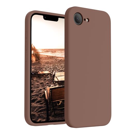 Image of FireNova Magnetic for iPhone 17e Case /iPhone 16e Case, Compatible with MagSafe, [Silicone Camera Protection] Microfiber Lining Phone Case, 6.1 inch, Light Brown