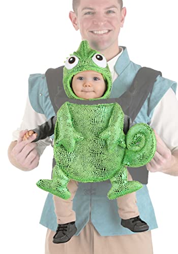 elope Disney Tangled Pascal Baby Carrier Costume Cover - Velour and Foam Fabric with Headpiece Officially Licensed - Green