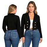 Blazer Feminino Casaquinho Cropped Alfaiataria Casaco Social Trabalho