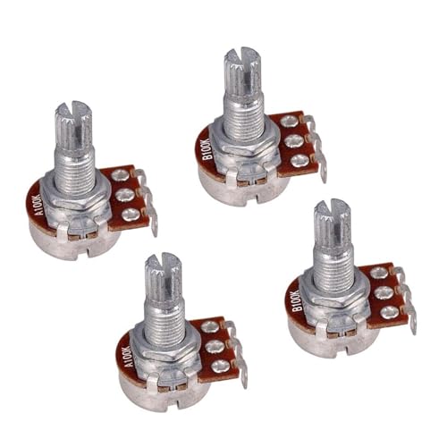 Potentiomètres 100K guitare basse avec arbre fendu 18mm kit complet