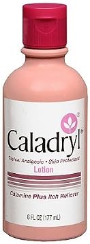 Caladryl Lotion, Calamine Plus Itch Reliever, 6-Ounce Bottle by Caladryl