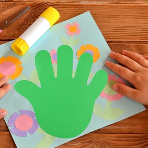 MAGICLULU Farbige Papierausschnitte Handform 72 Stück Kinder DIY Papierschnitt Kunstdekore Klassenzimmer Wanddekoration Für Schule Und Party