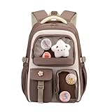 Sac � dos d'�colier �l�gant pour adolescentes, grande capacit�, durable, avec design pour les �coliers du primaire, marron, Einheitsgr��e, Sac � dos tyrolien