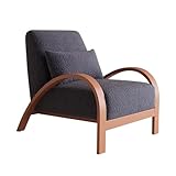 Sillón chaise longue azul para sala de estar, cómodo piel de lomo