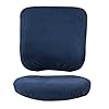 LOVIVER Zachte Stretch Bureaustoel Hoes Universele Zitting – Donkerblauw
