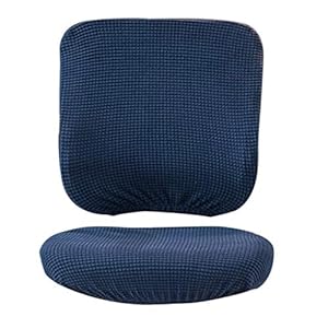 LOVIVER Zachte Stretch Bureaustoel Hoes Universele Zitting – Donkerblauw