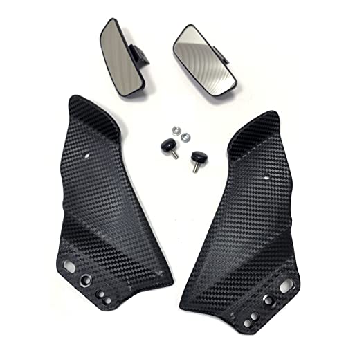 GYMARK Motorcycle Rear View Mirror Wing Rearview Mirrors for Kawasaki Ninja 250 300 400 ZX-6R ZX-10R ZX-14R Z1000SX Adjustable Side Mirrors Accessories - Thumbnail 6