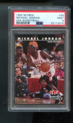 1992-93 Skybox 39 Michael Jordan Game Strategy USA PSA 9 Graded Basketball Card NBA 92-93 1992-1993 Olympics Chicago Bulls