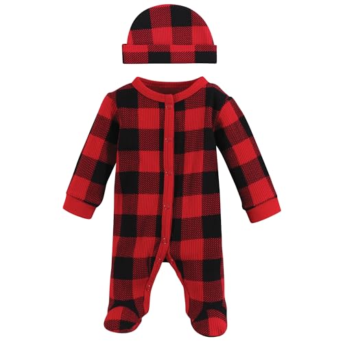 Image of Hudson Baby Unisex Baby Thermal Preemie Sleep and Play and Cap