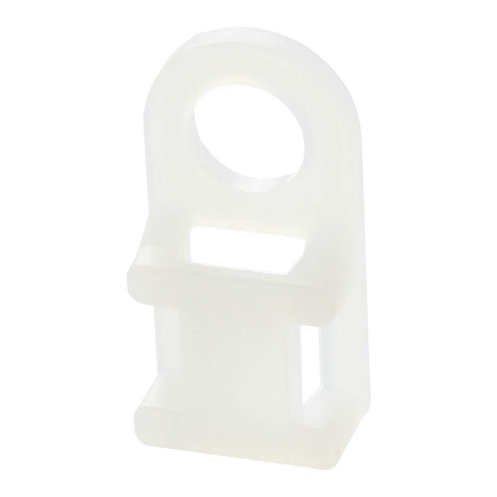 Panduit TA1S10-C 4-Way Tie Anchor Mount, Screw Applied, Nylon 6.6, Indoor Environment, #10 (M5) Screw Mounting Method, Natural, 0.17" Hole Diameter (Pack of 100)