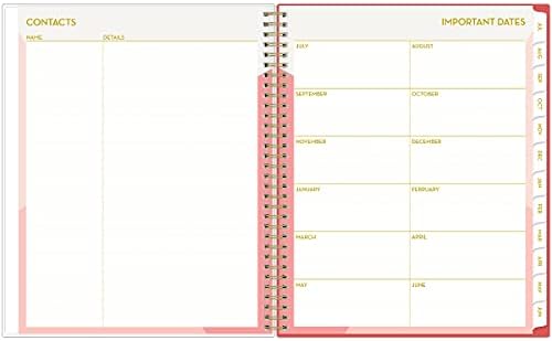 Blue Sky 2021-2022 Academic Year Weekly & Monthly Planner, 8.5" x 11", Flexible Cover, Wirebound, Cali Pink (130619)