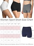 4How Women's Cotton Sports Workout Short High Waist Yoga Gym Shorts Black Hot Pants Running Cycling Shorts Yoga Pants White M - Image 6