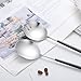 Zerophilo Salad Servers,Spoon and Fork Set 11.41 inch,18/10 Stainless Steel Salad Serving Titanium Plating (black silver)