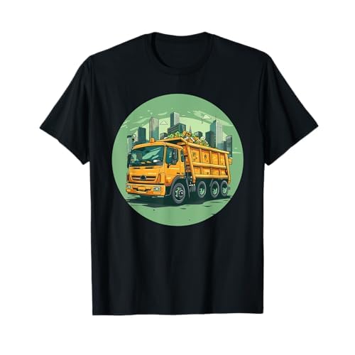 Sé ecológico con este audaz emblema de camión de reciclaje Camiseta