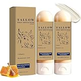 Beef Tallow Peel-Off Face Mask, Organic Tallow and Collagen Balm for Face, Whipped Moisturizer Mask, Non-Greasy, Refreshing, Moisturizer, Dry Skin Care for All Skin Type (2)