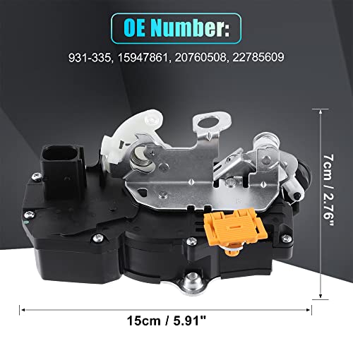 Image of X AUTOHAUX Power Door Lock Actuator Motor Rear Right Side for Chevy Malibu 2008-2012 for Saturn 931-335 15947861 20760508 22785609 Black