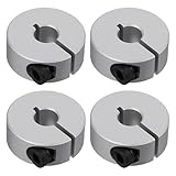 4Pcs 6mm Split Shaft Collar, Aluminum Alloy Clamping Collar for Shaft, 6mm Bore Diameter, 2cm OD, 8mm Thickness,with M4 Screws