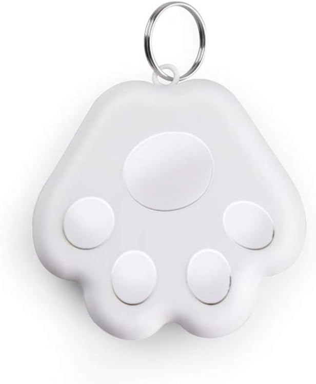 N+B GPS Pet Cat Dog Tracker, Mini Anti-Lost Waterproof Bluetooth Locator, Accessories, Smart Wireless Tracker Finder for Suitcase Key Wallet Importan Item Anti Theft Alarm Tracking Devices (White)