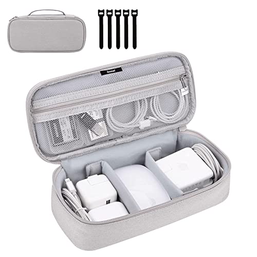 ikeoat Portable Electronic Accessories Bag Organizer Travel Gadgets Storage Case Cable Organizer Pouch Compatible for Charger USB Cables SD Memory Cards Earphone Flash Hard Drive Phone Power Bank M