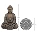 Design Toscano Meditative Asian Decor Grand Temple Indoor/Outdoor Garden Statue, Medium, 25 inches tall, Cast Stone Resin, Dark Stone Finish