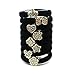 Produktbild 100 Schwarz Strass Frauen Mädchen Elastic Haar Tie Band Seil Ring Pferdeschwanz Halter Haar Zubehör