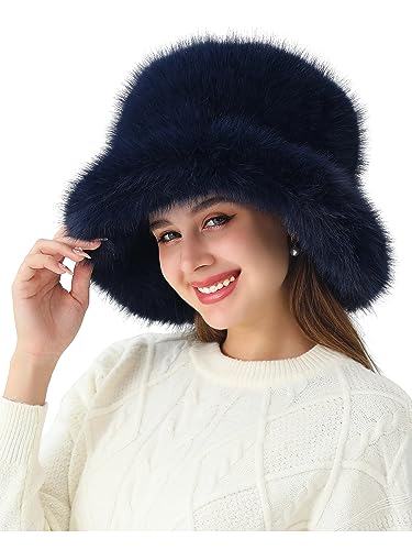 Chapeau bob en fausse fourrure haut de gamme chapeau de pêcheur doux et épais