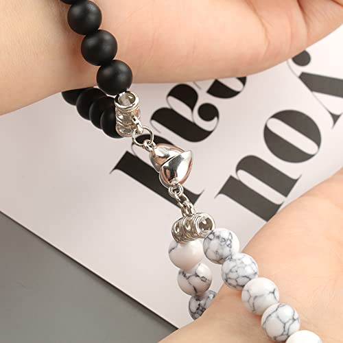 Magnetic Couples Chakra Bracelets, Long Distance Touch Love Bracelets & Necklace, Matching Bracelets for BFand GF, Friends2